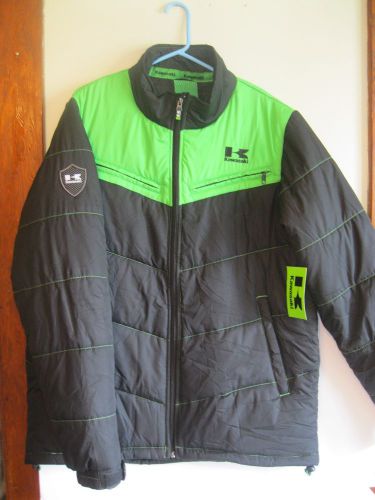 New kawasaki lightweight insulated fall/spring jacket mens large