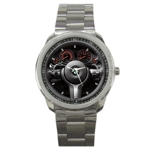 New bmw 3 series f30 m sports car dashboard steering wheels sport metal watch