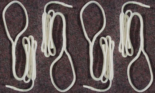 4x premium double braid white 5' ft boat bumper fender lines marine docking rope