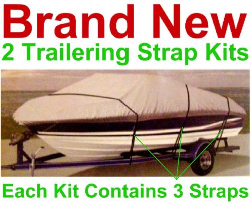 New boat cover trailering universal tie downs,6 straps/buckles,302" length each