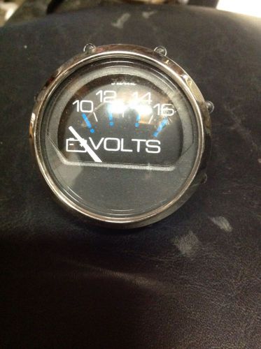 Faria vp9154a chesapeake series silver / black 2 inch boat volts gauge