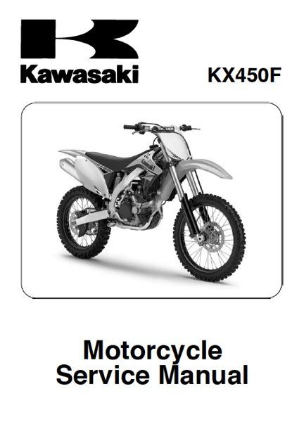 Kawasaki kx450f oem service manual (2009-2011) maintenance