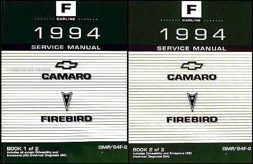 1994 chevy camaro and z28 original shop manual 2 volume set 94 repair service