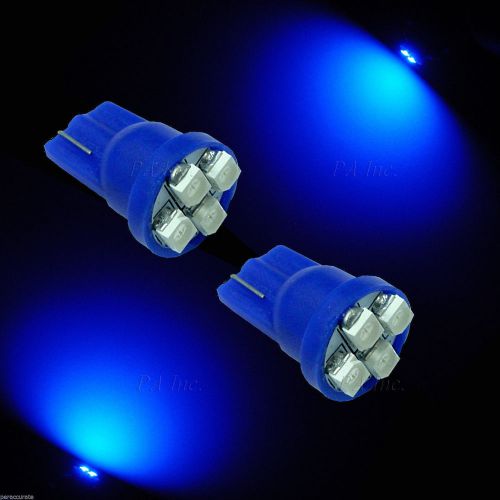 2x 4 3528 smd led instrument dashboard  gauge light bulbs t10 501 w5w blue cos