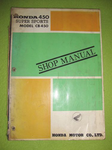 1965-1967 genuine honda cb450-k0 black bomber 4-speed shop service manual oem