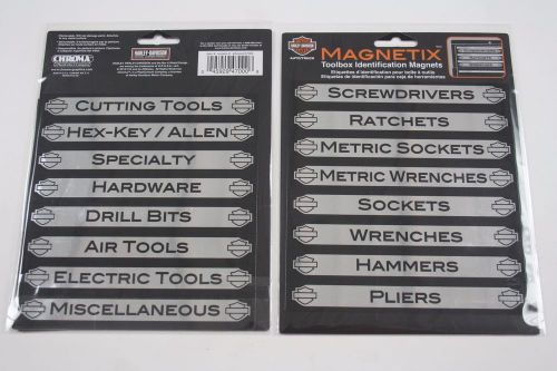 Harley davidson hd tool box magnets snap on matco craftsman label bike drawer