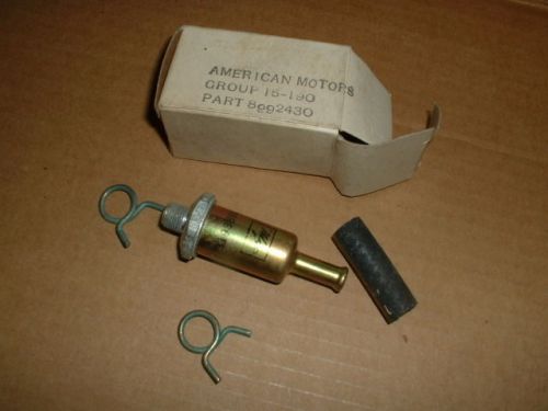 Nos late 60&#039;s amc amx javelin rebel ambass fuel filter kit with am script