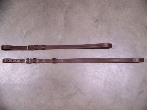 Leather luggage straps for luggage rack/carrier~~(2) piece set~antiqued dk brown