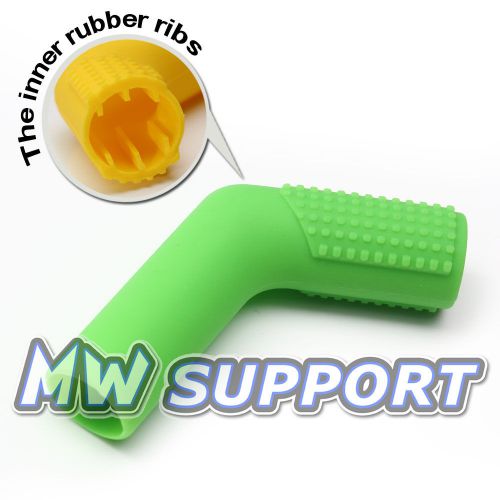 Green rubber shift sock boot shoe protector shifter cover dual dirtbike offroad
