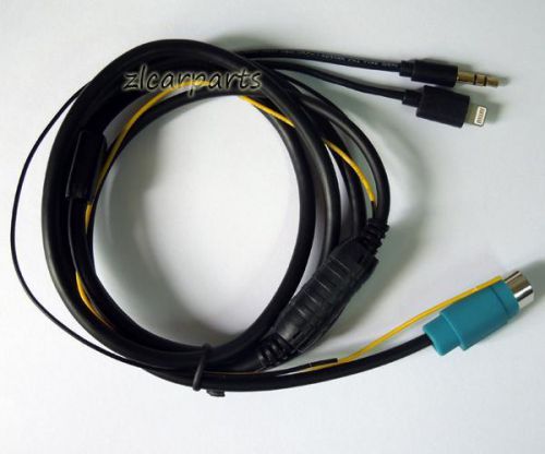 Car aux cd audio charging cable for alpine kce-236b iphone 5 5s 5c 6 6s plus