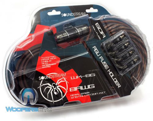 Soundstream wk-8g 8 gauge complete wiring installation stereo amplifier kit new