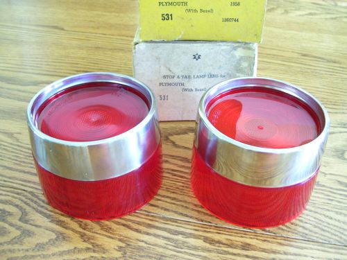 58 plymouth tail  lenses.