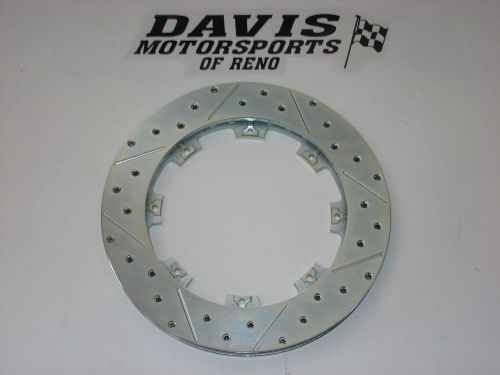 32 straight vane vented .810x12.19" drilled slotted brake rotor 8 x 7 3/4" b.c