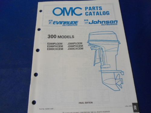 1989 omc evinrude/johnson parts catalog, e300plcem, 300 models