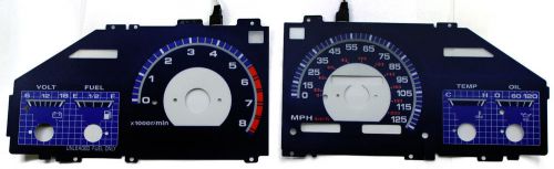 125mph blue gauge indiglo luminescent glow cluster face for 85-88 nissan maxima