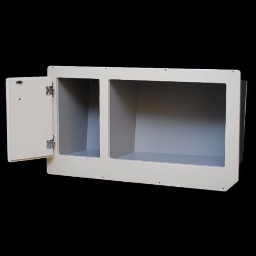 Mako custom 11831 off white 29 1/4 x 14 1/4 x 14 inch boat microwave storage