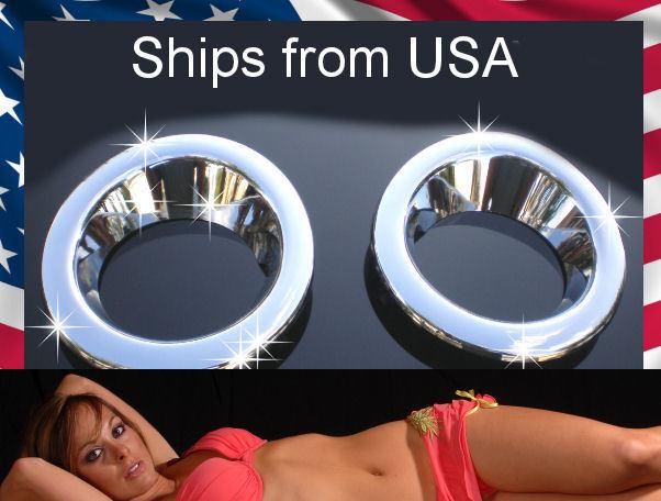 06 07 08 09 10 land range rover sport hse chrome fog light trim bezel lamp cover