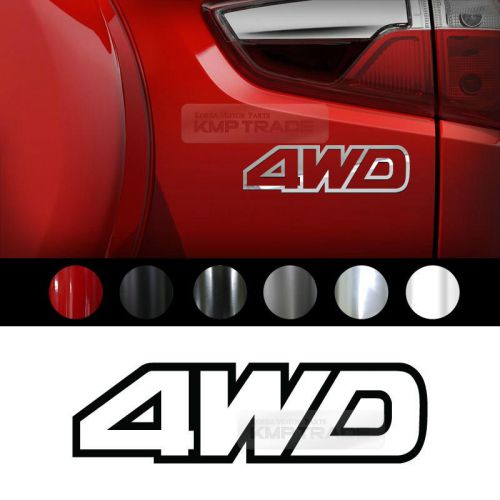 Universal all vehicle "4wd" racing sports decal sticker 6color 2ea 11.8"x3.46"