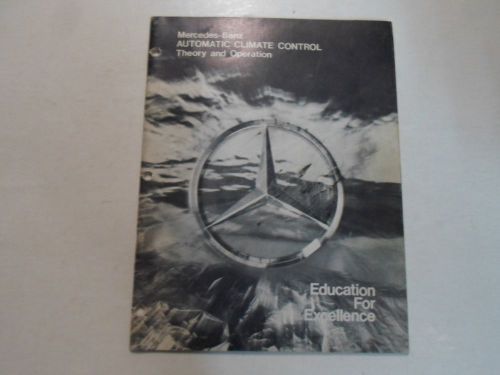 1978 mercedes benz automatic climate control theory &amp; operation manual worn oem