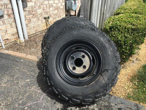 2 new maxxis lynx at23x8r12 atv/utv tires with rims (polaris?)