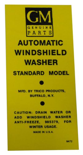 1948 1949 1950 buick windshield washer bracket decal