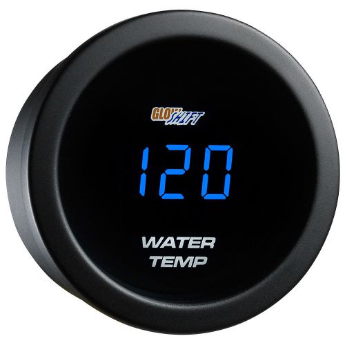 52mm glowshift electronic water temp °f gauge meter w blue digital led readout