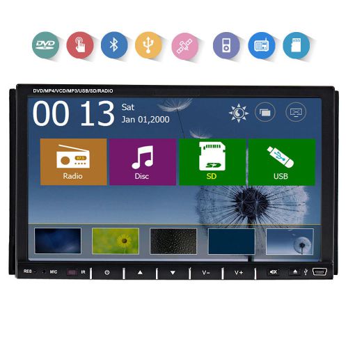 Double 2 din 7inch car radio in dash dvd palyer no gps bluetooth stereo ipod tv