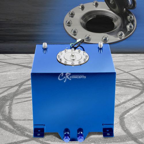 5 gallon/18.8l blue coat aluminum racing/drift fuel cell tank+cap+level sender