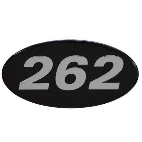 Rinker boats 262 oem 6 1/2 x 3 3/8 inch black silver vinyl marine decal