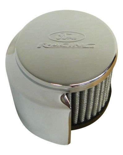 Proform 302-235 "ford racing" air breather cap, chrome, filter with hood..