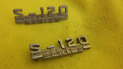 1956 international s series s120 chrome badge