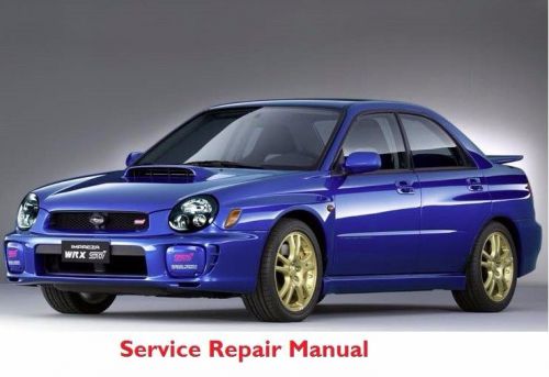 Subaru impreza sti 2002 official factory service repair manual pdf fast send