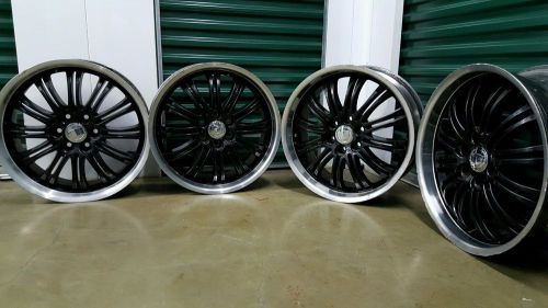 22" set of 4 black w/silver rims. fits cadillac escalade, chevy tahoe, yukon