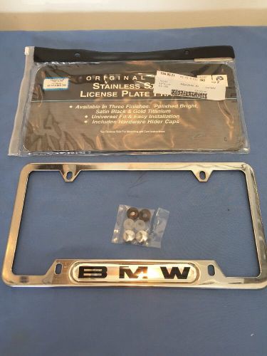 Bmw oem  chrome stainless steel license plate frame