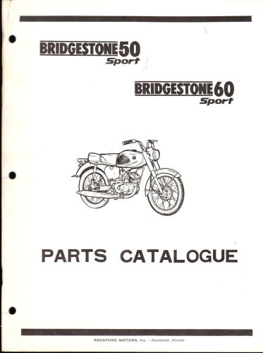 Vintage bridgestone 50 &amp; 60 sport motorcycle parts catalog manual  (879)