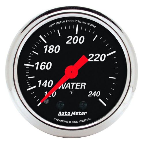 Auto meter 1432 designer black; mechanical water temperature gauge