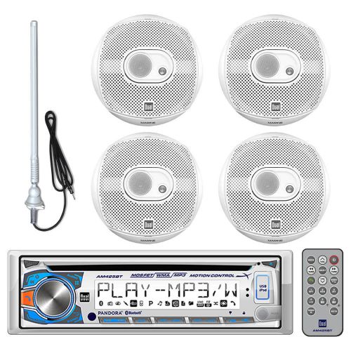 Find Dual 6x9" Marine 3Way 200W Speakers, Antenna, Dual Bluetooth USB