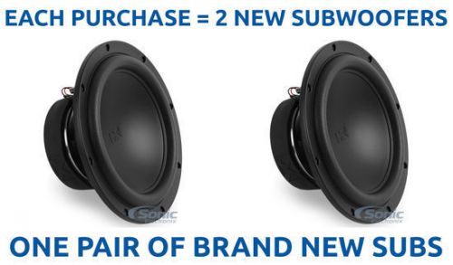 2) nvx xqw122 400w rms 12" dual 4 ohm x-series shallow mount car subwooferss
