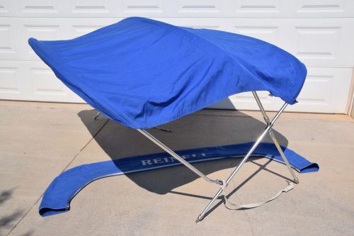 Factory oem reinell 191 boat bimini top new (nos) w/ cover blue ~ l@@k!!