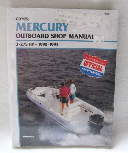 Clymer repair manual mercury 3-275hp outboards b722