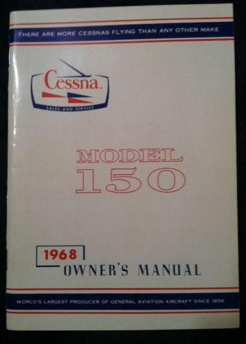1968  cessna 150  owner&#039;s manual...like new