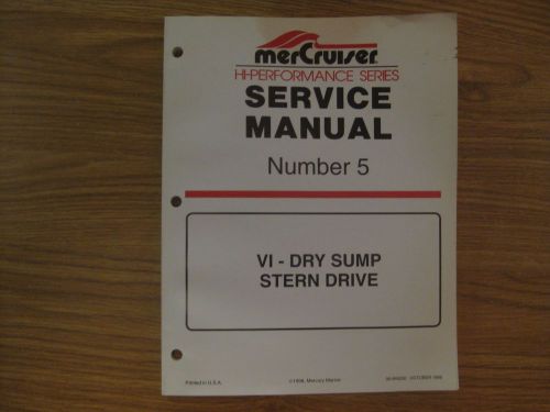 Vintage 1998 mercury mercruiser #5 vi dry sump stern drive service manual