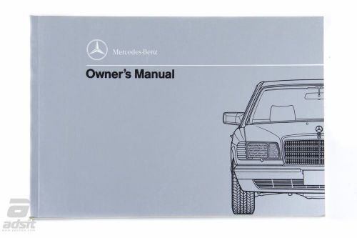 Mercedes-benz owner's manual 201 (6550591613) 1991