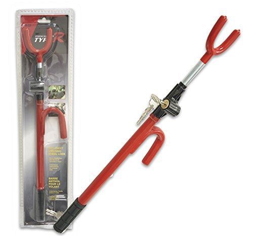 4sgm car security anti-theft steering wheel lock 18&#034; l w/2 keys