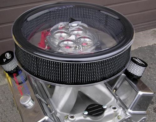 Clear 18&#034; holley dominator air cleaner sys drp base 1.75&#034; 2600 cfm 3&#034; filter r2c