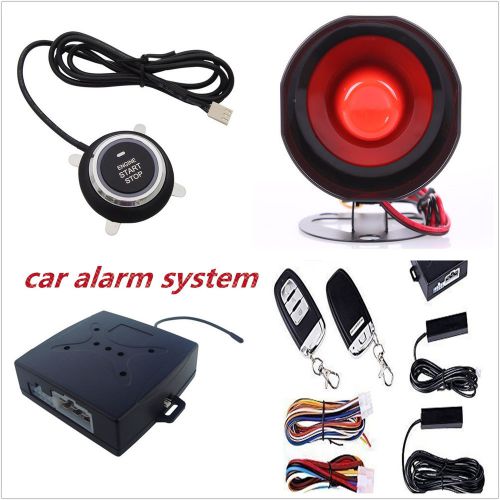 Smart passive keyless entry car alarm system w push button &amp;remote control start
