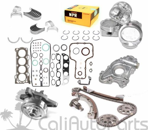 98-99 toyota corolla prizm 1.8l 1zzfe dohc master engine rebuild kit *graphite*