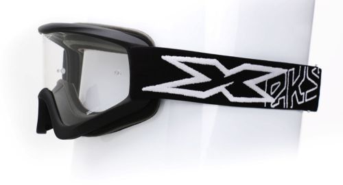 Eks flat out goggles matte black frame with clear lens