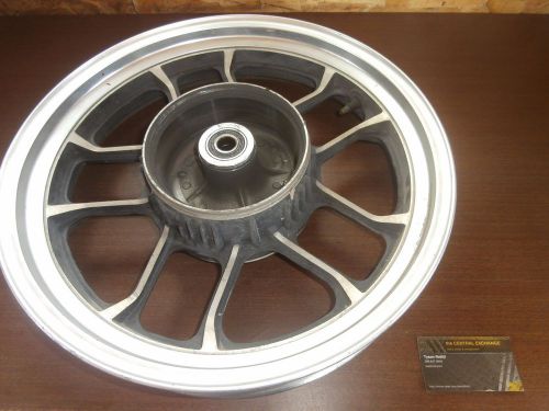 84 honda shadow vt500 vt 500 c genuine rear wheel slv/blk hub 3.00x16 rim stock
