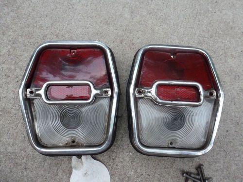 Vintage chevrolet chevy ii pair tail light lens lamp 1962 63 64 oem